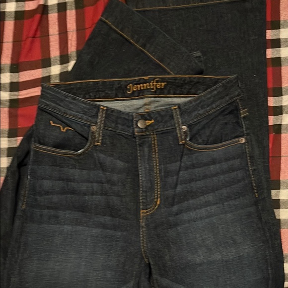 Kimes Ranch Flare Jeans in Blue and Yellow - Picture 4 of 4